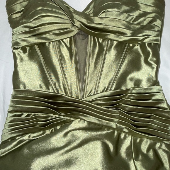 Sherri Hill Green Strapless Prom Dress - Picture 8 of 8